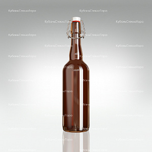 Бутылка «Бугельная» 0,750 л. (Коричневая) стеклянная с пробкой оптом и по оптовым ценам в Ижевске