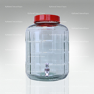 Бутыль (банка) стеклянный GL-70/18 л с краником оптом и по оптовым ценам в Ижевске