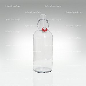 Бутылка «Бугельная» 1л. (Прозрачная) стеклянная с пробкой оптом и по оптовым ценам в Ижевске