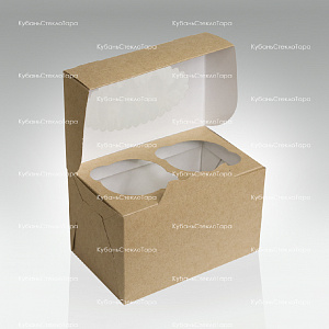 Упаковка для маффинов 100х160х100 мм (для 2 шт) оптом и по оптовым ценам в Ижевске