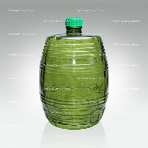 Бутыль 10,0 л Бочонок (зеленый) стеклянный оптом и по оптовым ценам в Ижевске