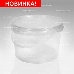 Ведро 2,25 л прозрачное пластик (УЮ) оптом и по оптовым ценам в Ижевске