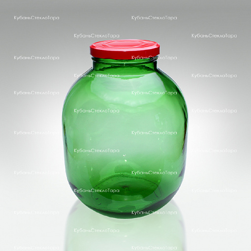 7,0 ТВИСТ (110) банка стеклянная с крышкой (зелёный) оптом и по оптовым ценам в Ижевске